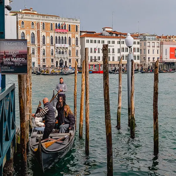 From the Dogana traghetto pier in Dorsoduro, you can look across to the San Marco waterfront.