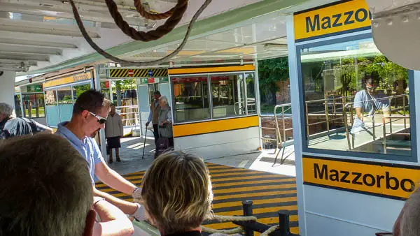 ACTV No. 12 water bus at Mazzorbo in the Venetian Lagoon.