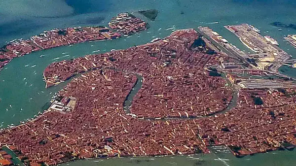 Aerial photo of Venice Marittima cruise port