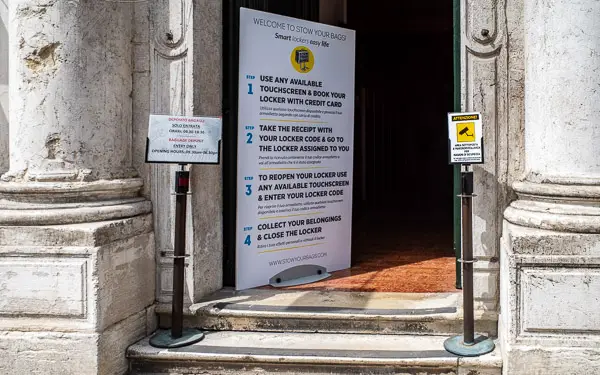 Stow Your Bags luggage lockers at Basilica di San Marco, Venice