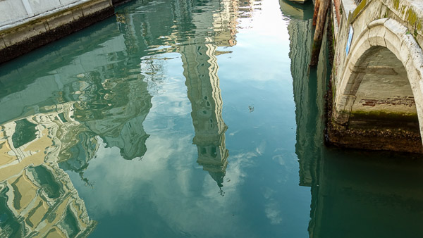Church reflected in Venice canal