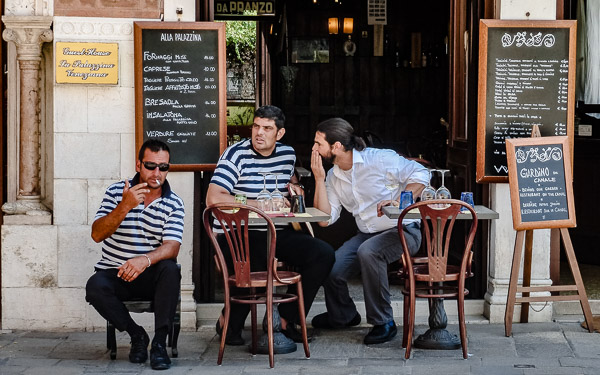 gondoliers in Venice