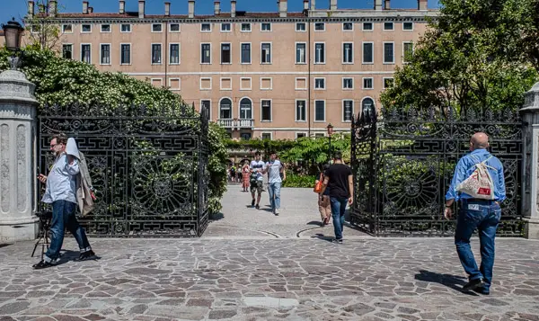 Giardini ex-Reali (Royal Gardens) entrance, Venice, Italy.