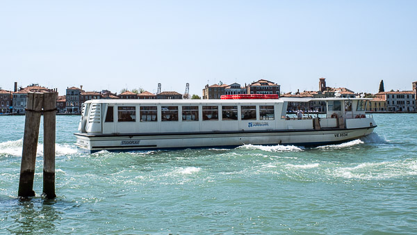 Pedestrian ferry from Venice Zattere to Terminal Fusina