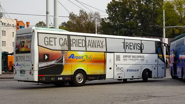 ATVO Treviso Airport bus in Venice's Piazzale Roma