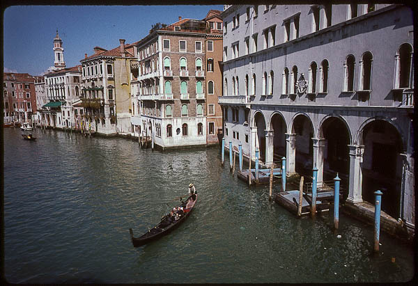 Gondola on Grand Canal in Venice, 1999