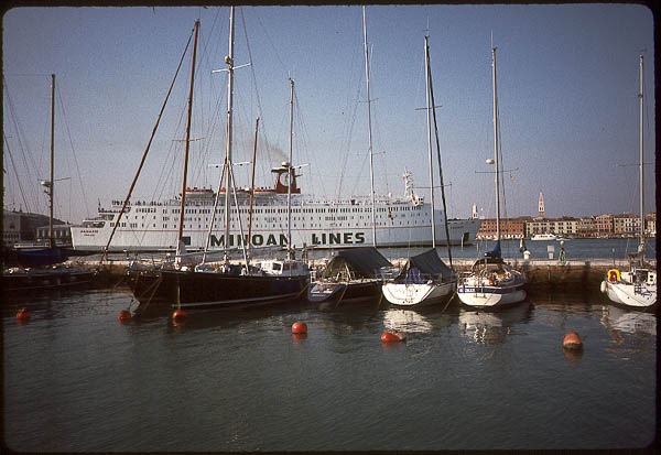 Minoan Lines ferry in Venice, 1999