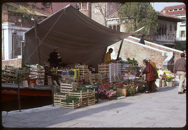 Greengrocer's barge,  Venice, 1999