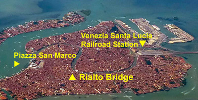 Venice Railroad Station aerial map