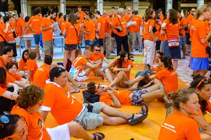 World's Largest Aperol Spritz Toast crowd