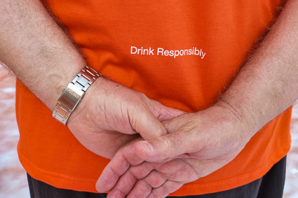 Drink Responsibly message (Aperol Spritz t-shirt)