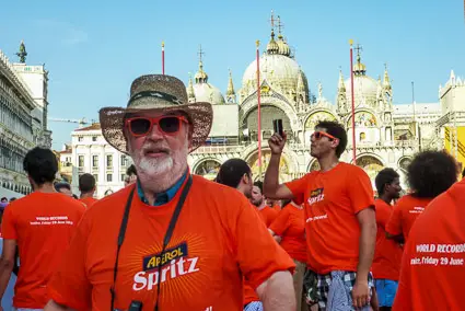 Durant Imboden in Aperol Spritz t-shirt