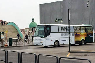 ATVO Treviso airport bus in Venice's Piazzale Roma