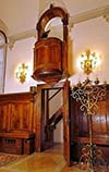 Pulpit in Hotel Abbazia lobby