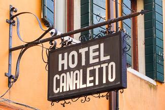 Hotel Canaletto sign photo