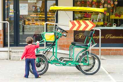 Boy with quadracycle, Lido