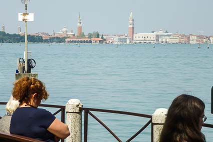Telephoto view of Venice from the Lido