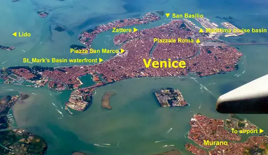 Aerial photo of Venice, Italy