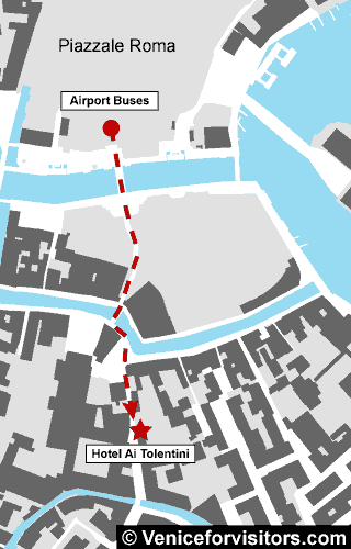 Hotel Ai Tolentini map directions