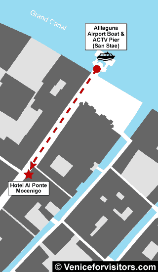 Hotel Al Ponte Mocenigo map directions