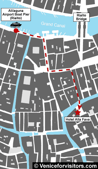 Hotel Alla Fava map directions