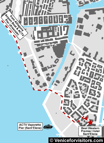 Hotel Indigo Venice map directions