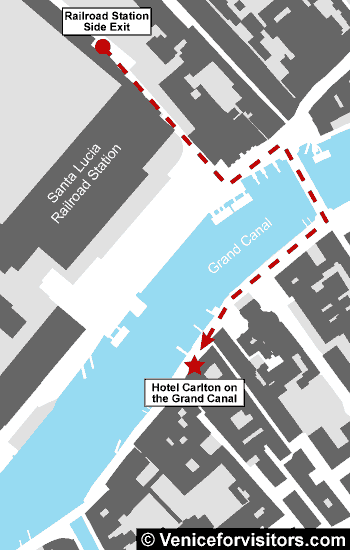 Hotel Carlton on the Grand Canal map directions