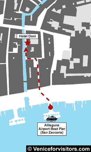 Hotel Doni map directions