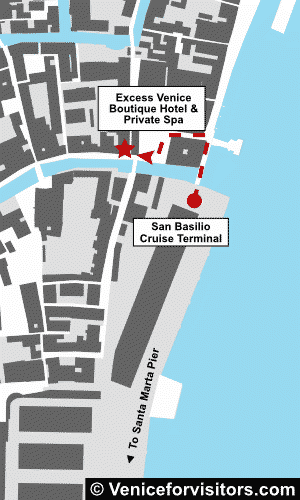 Excess Venice Boutique Hotel & Spa map directions