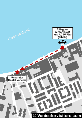 Generator Hostel Venezia map directions