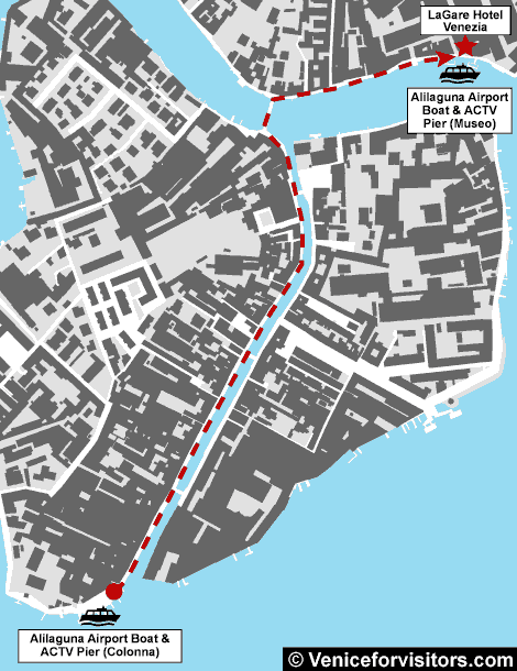 Hyatt Centric Murano Venice - hotel map directions