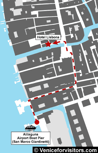 Hotel Lisbona map directions