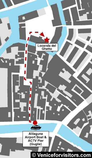 Locanda del Ghetto map directions