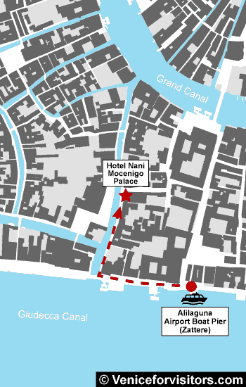 Hotel Nani Mocenigo Palace directions map