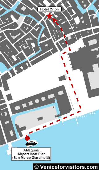 Hotel Orion map directions