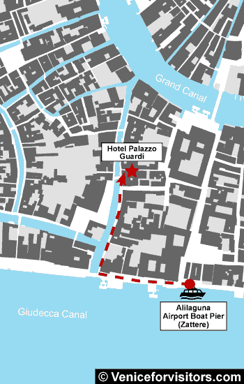 Palazzo Guardi map directions