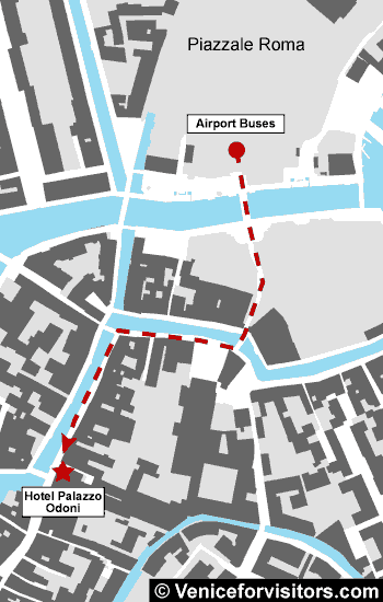 Palazzo Odoni map directions