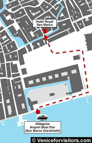 Hotel Royal San Marco map directions