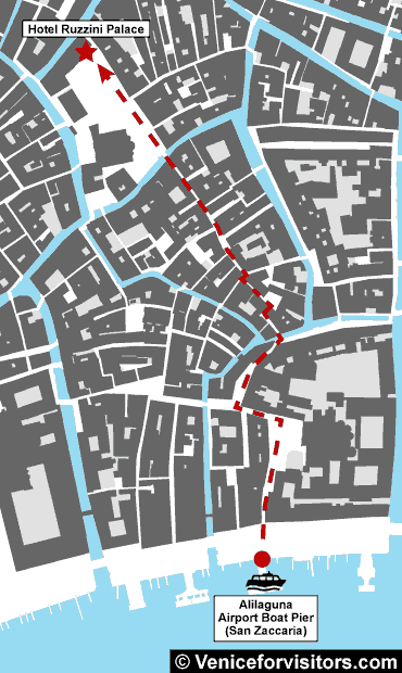 Hotel Ruzzini Palace map directions