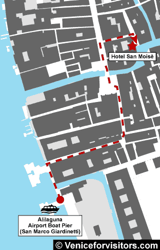 Hotel San Moisè map directions