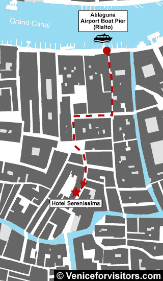 Hotel Serenissima map directions