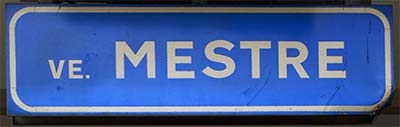 Mestre railroad station sign