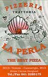 Pizzeria La Perla business card