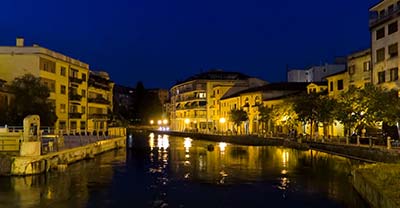 River Sile at night