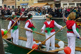Rowing during Venice Carnival
