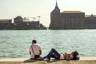 Couple on Giudecca Canal, Venice